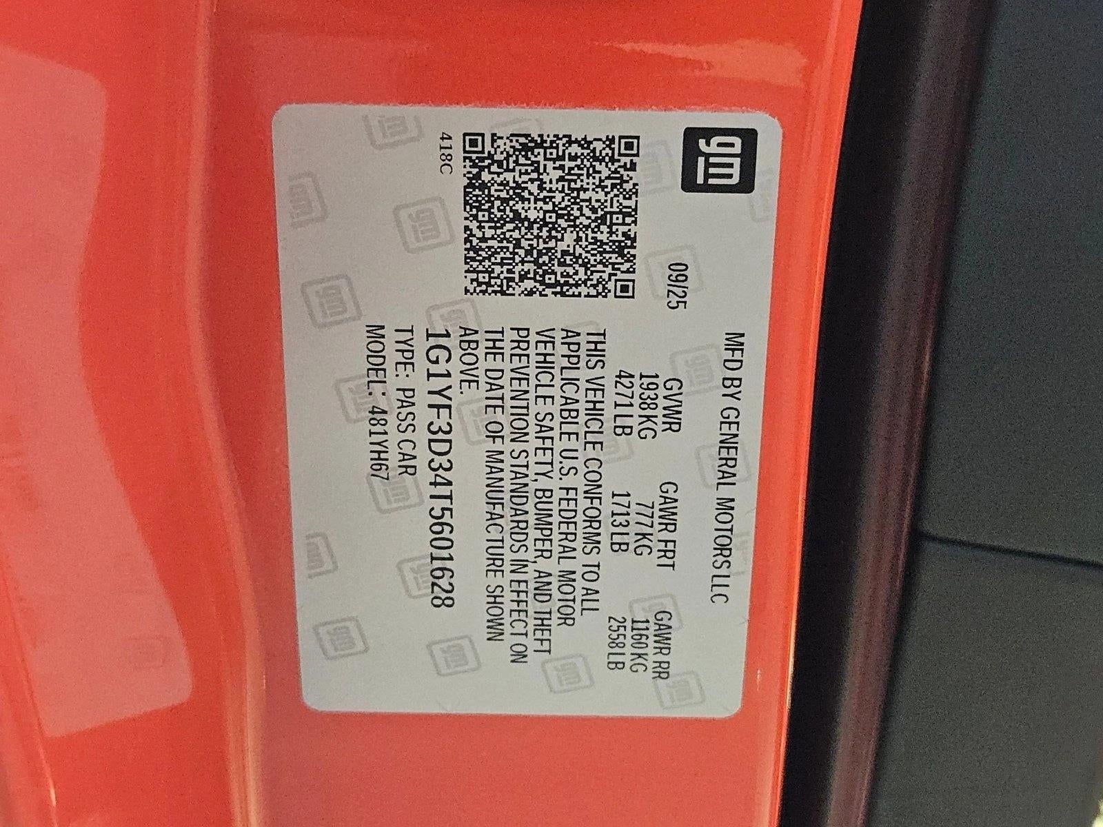 2026 Chevrolet Corvette Z06 3LZ