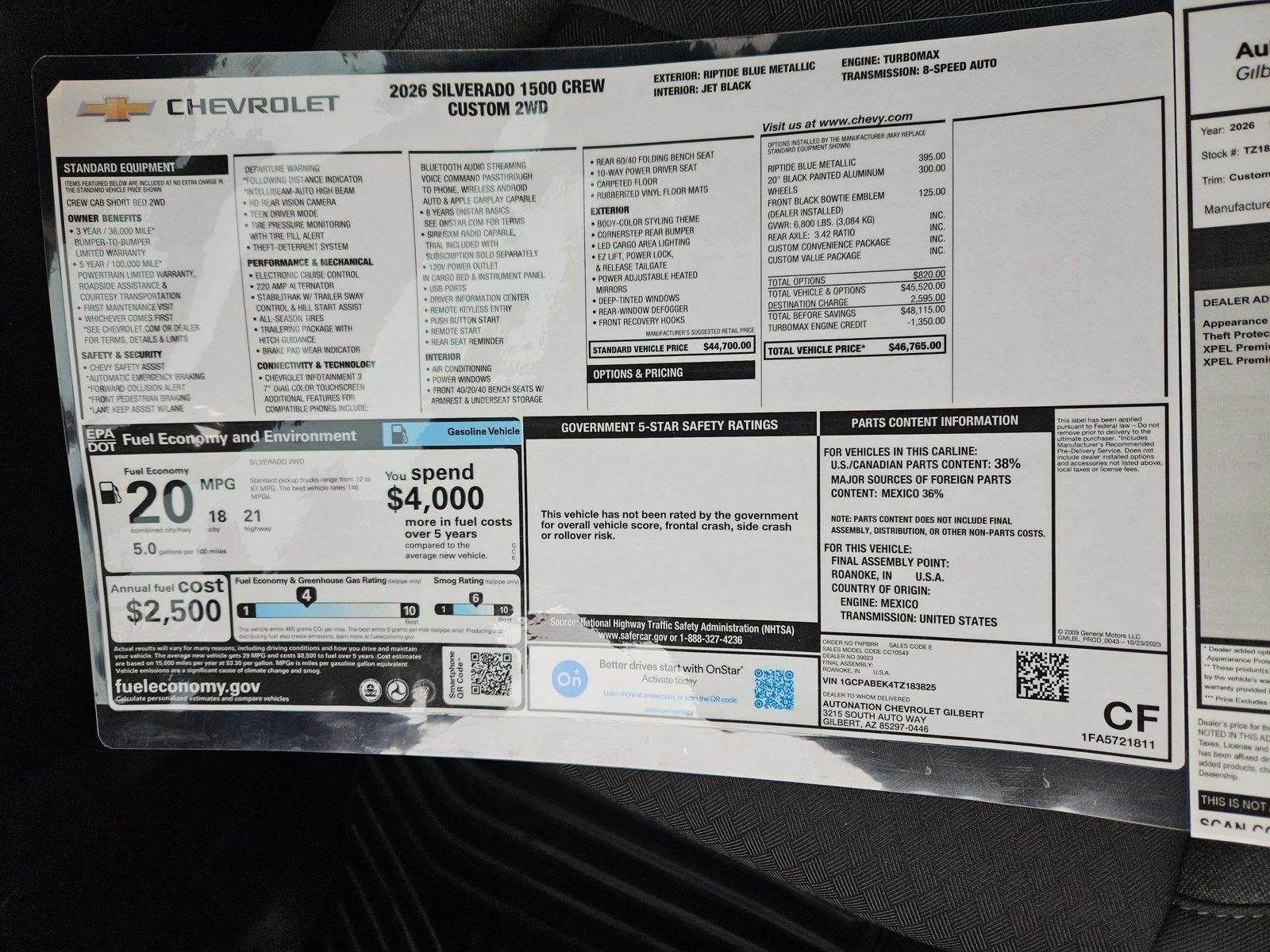 2026 Chevrolet Silverado 1500 Custom