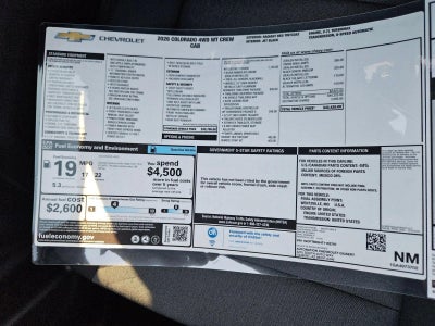 2026 Chevrolet Colorado WT