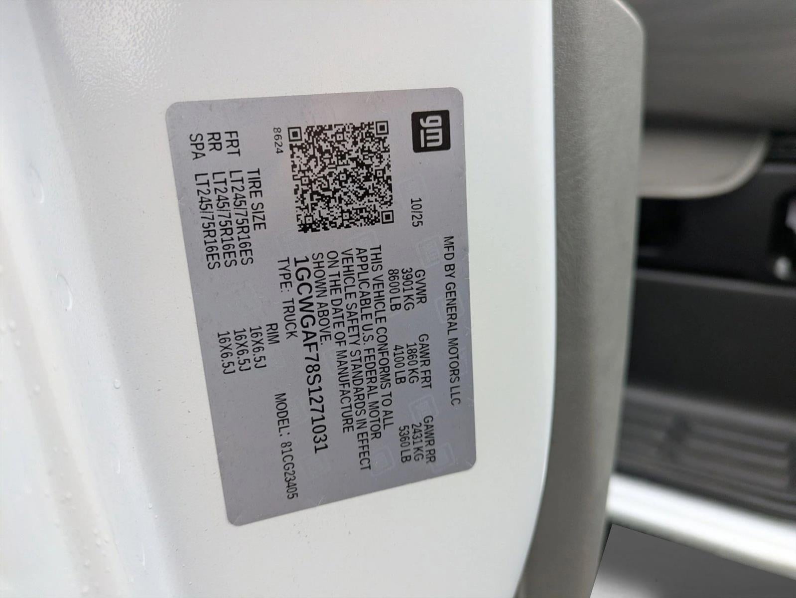 2025 Chevrolet Express Cargo 2500 Base