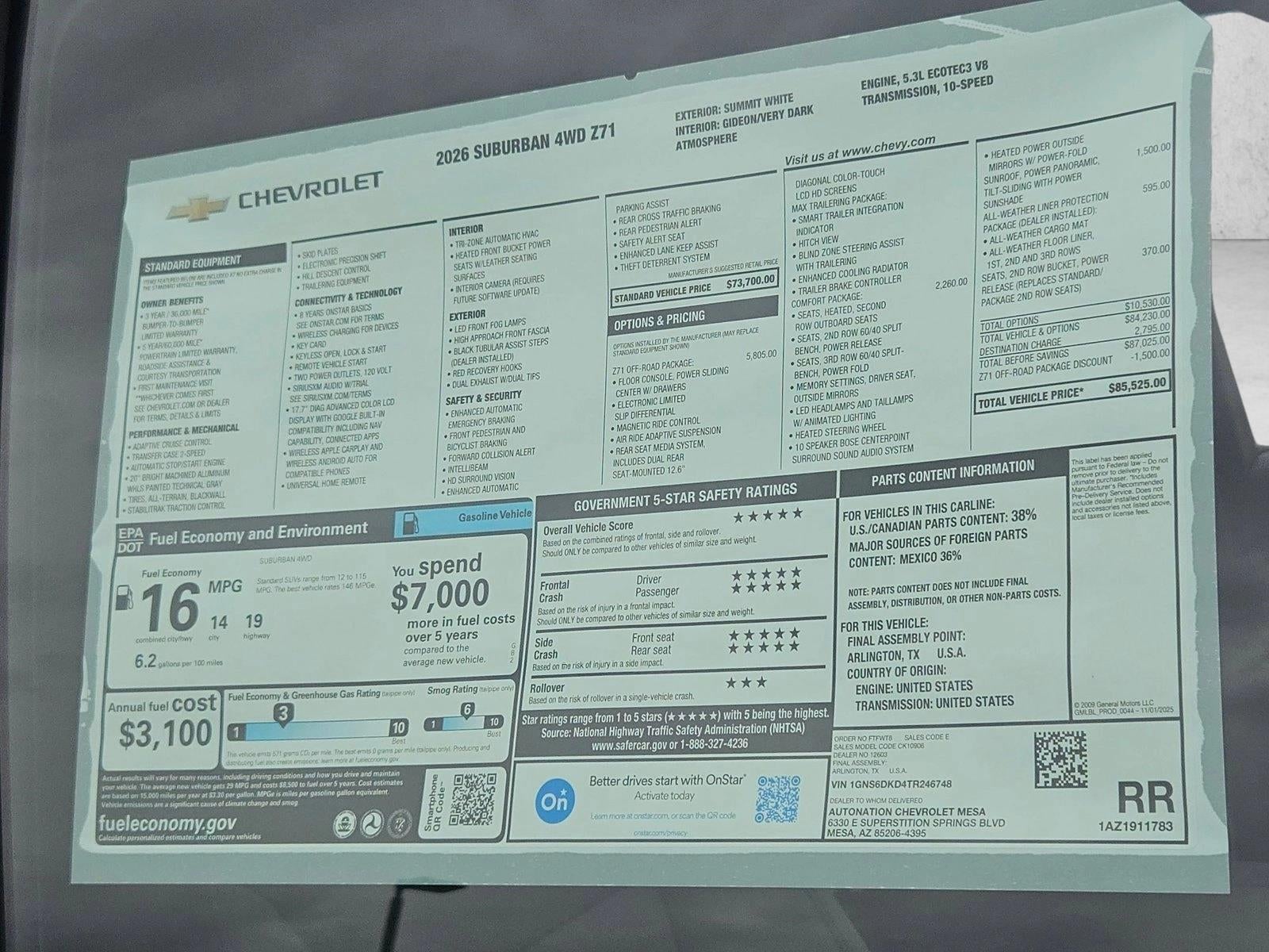 2026 Chevrolet Suburban Z71