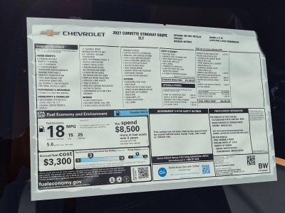 2027 Chevrolet Corvette Stingray 2LT