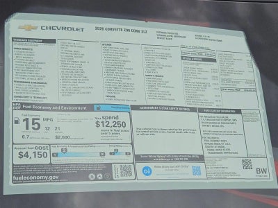 2026 Chevrolet Corvette Z06 3LZ