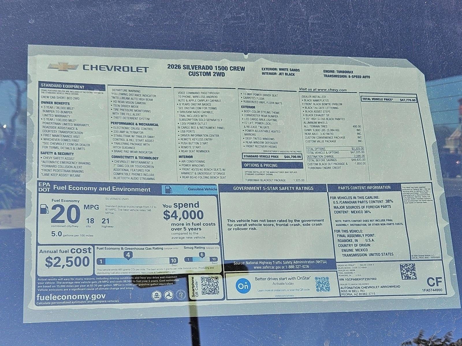 2026 Chevrolet Silverado 1500 Custom