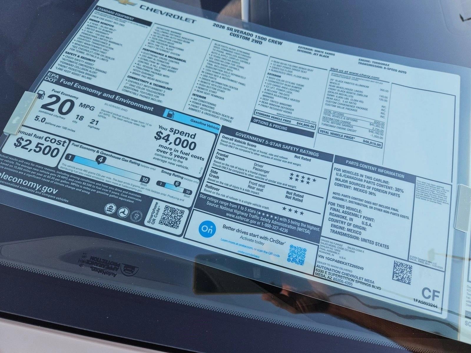 2026 Chevrolet Silverado 1500 Custom