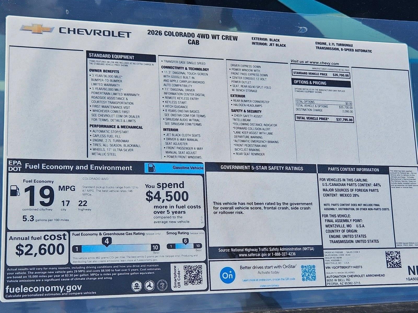 2026 Chevrolet Colorado WT