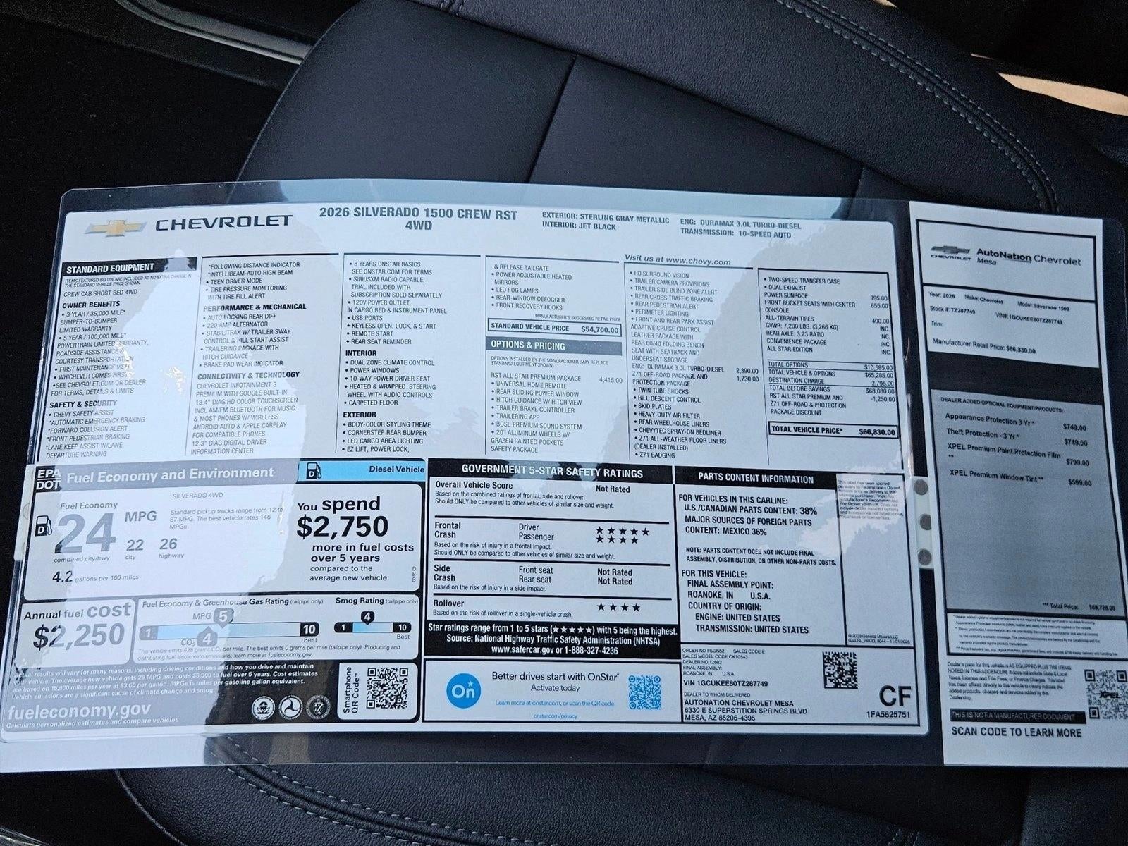 2026 Chevrolet Silverado 1500 RST