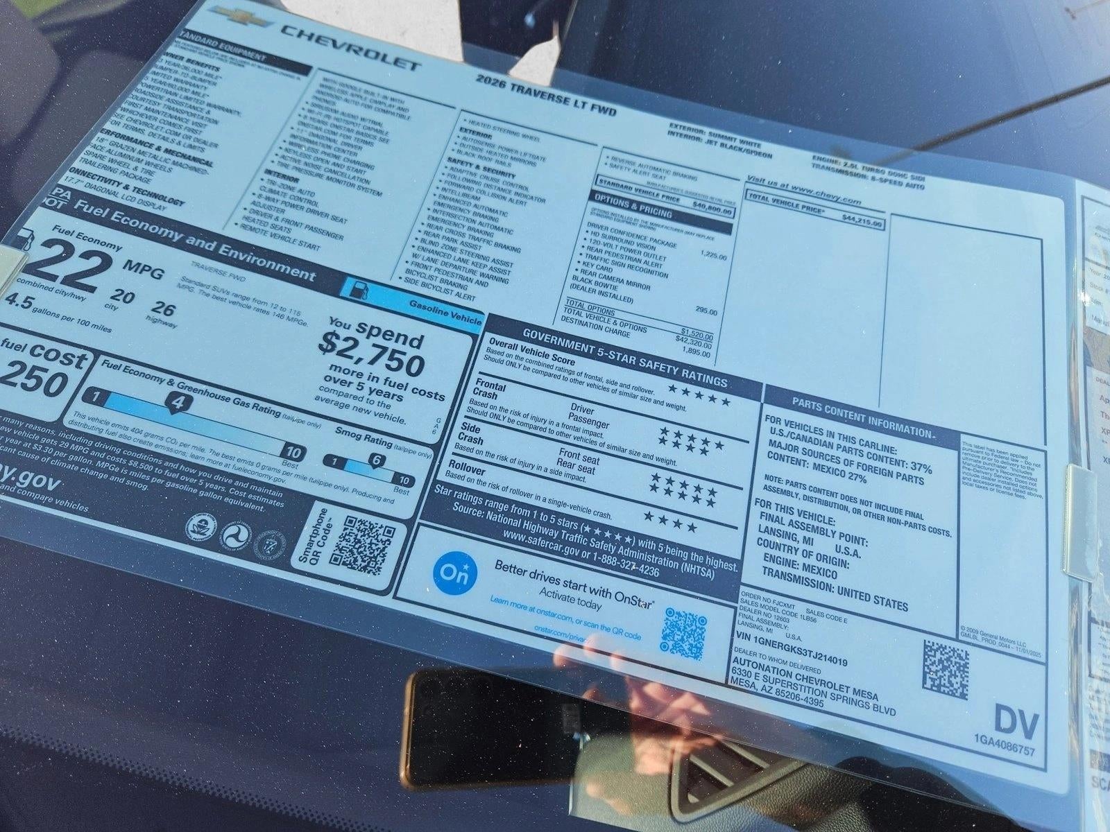 2026 Chevrolet Traverse LT