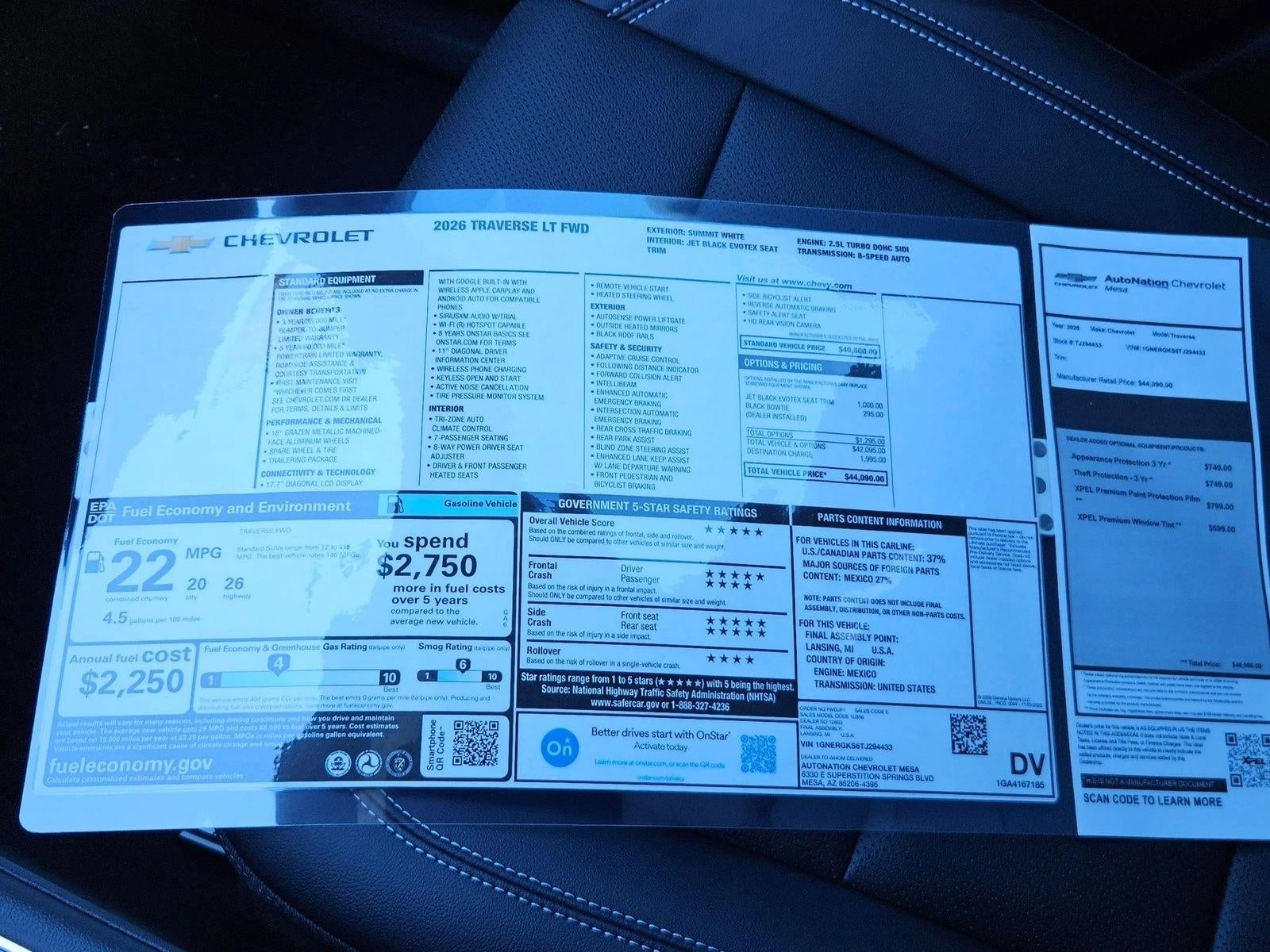 2026 Chevrolet Traverse LT