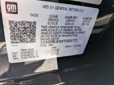 2026 Chevrolet Traverse RS