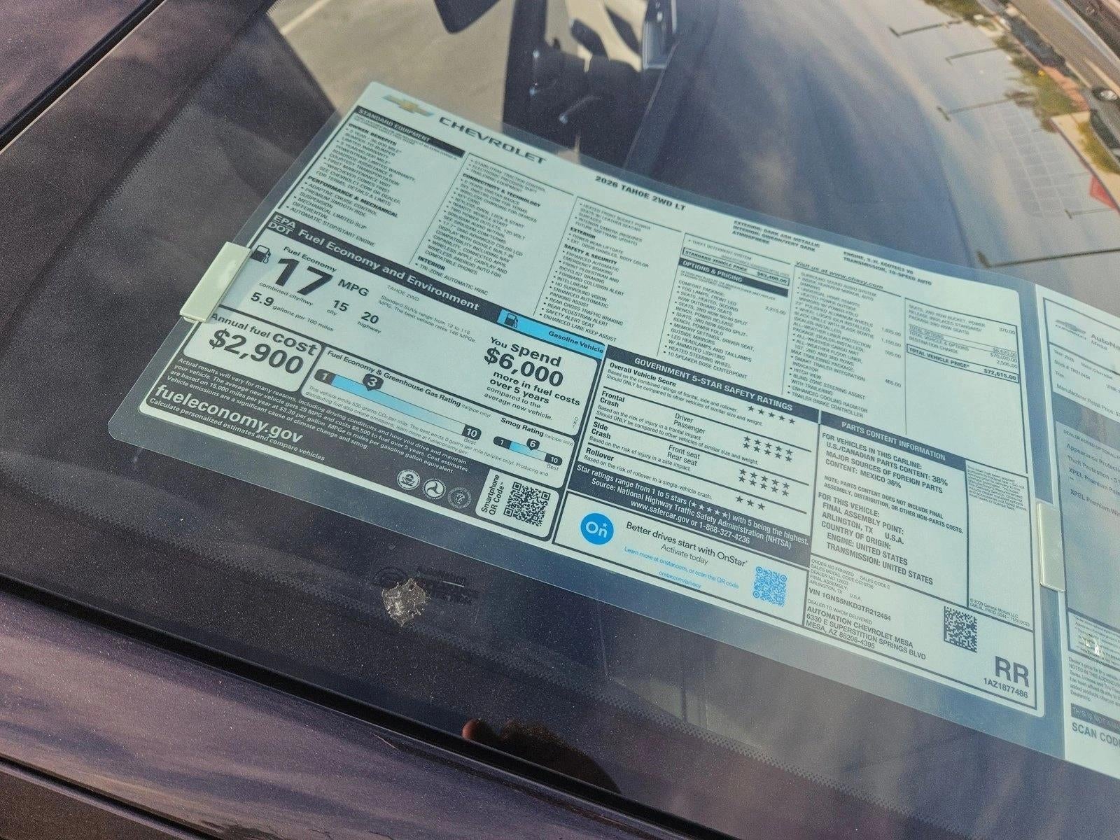 2026 Chevrolet Tahoe LT