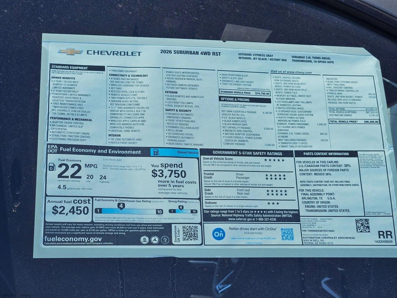 2026 Chevrolet Suburban RST