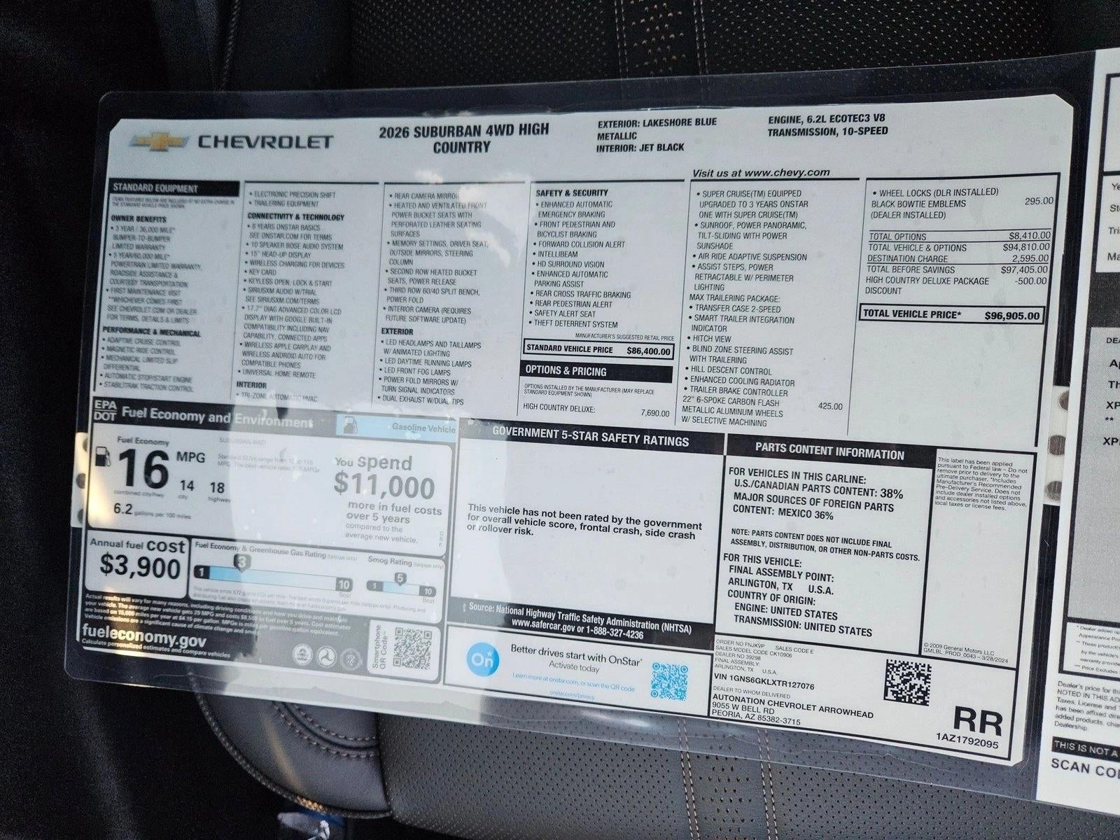 2026 Chevrolet Suburban High Country