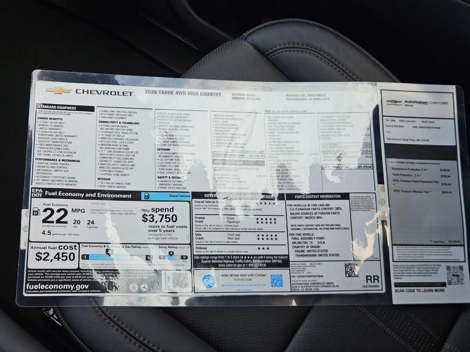 2026 Chevrolet Tahoe High Country