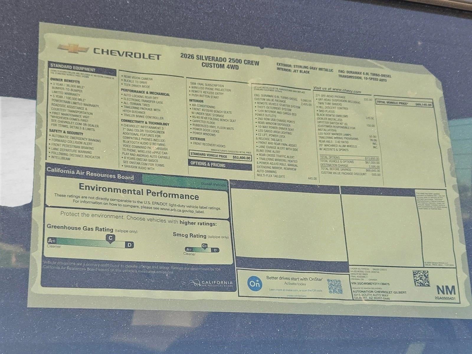 2026 Chevrolet Silverado 2500 HD Custom