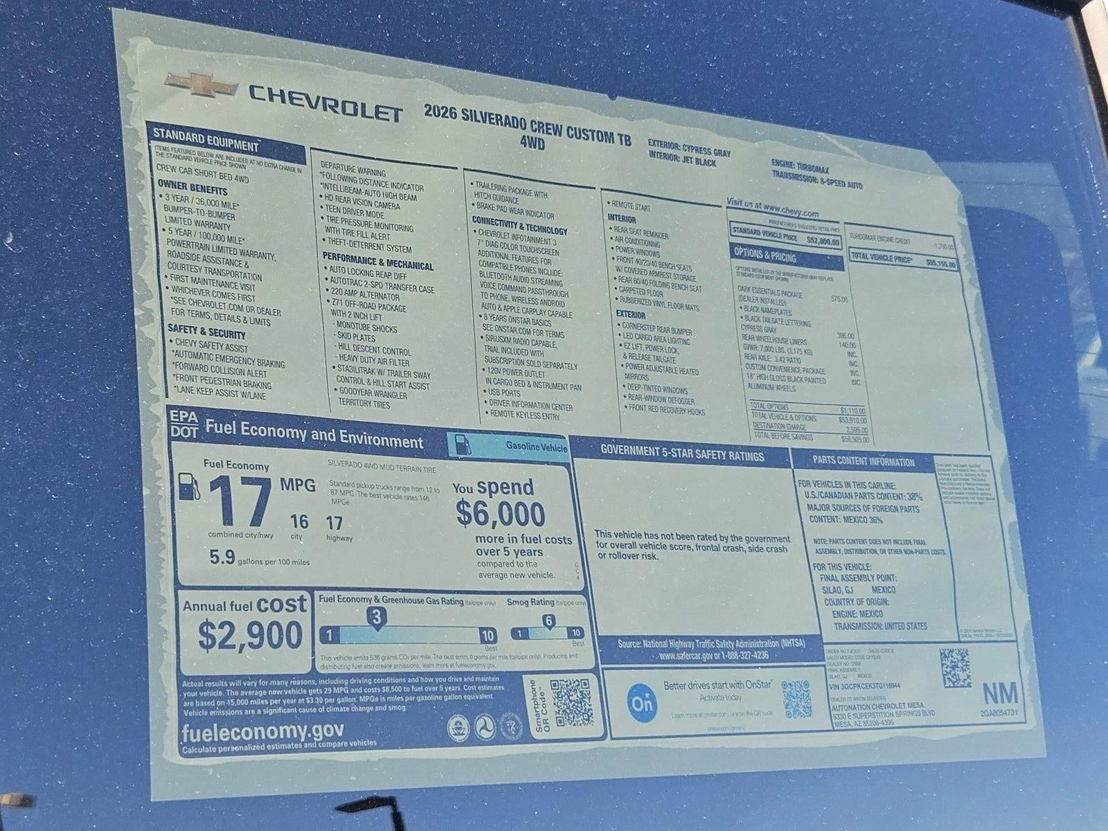 2026 Chevrolet Silverado 1500 Custom Trail Boss