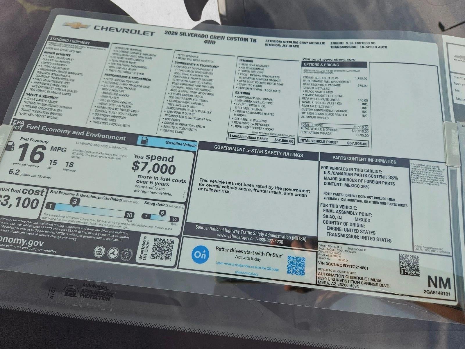 2026 Chevrolet Silverado 1500 Custom Trail Boss