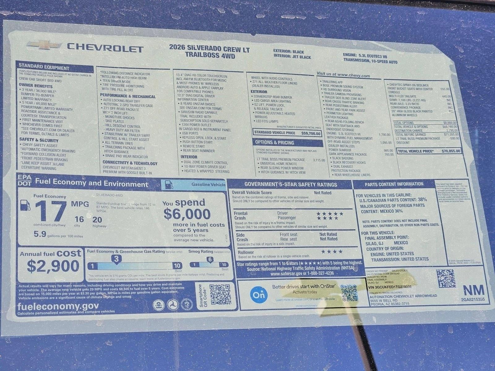 2026 Chevrolet Silverado 1500 LT Trail Boss