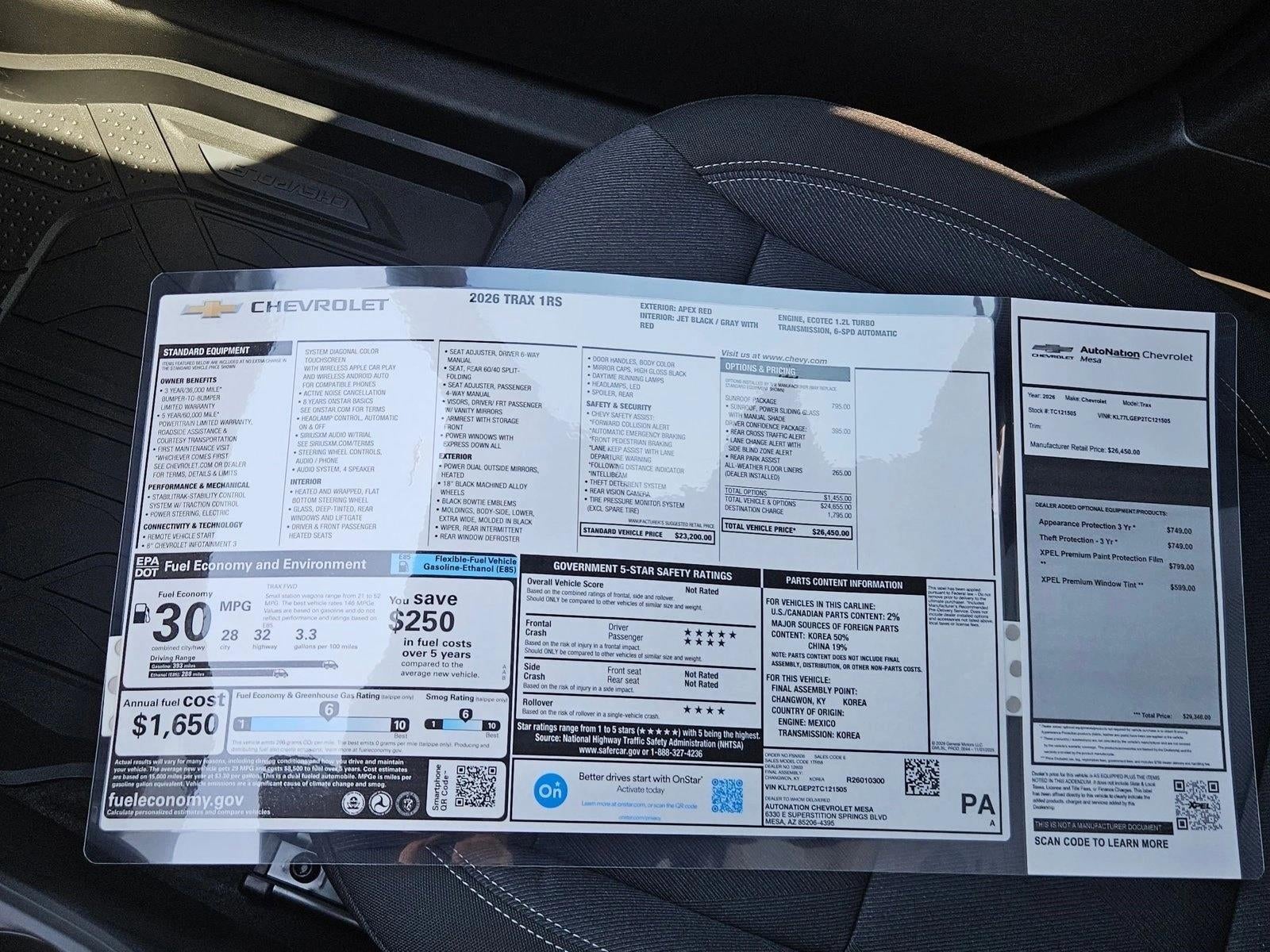 2026 Chevrolet Trax 1RS