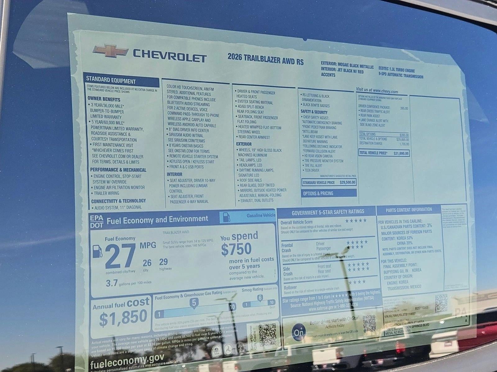 2026 Chevrolet Trailblazer RS