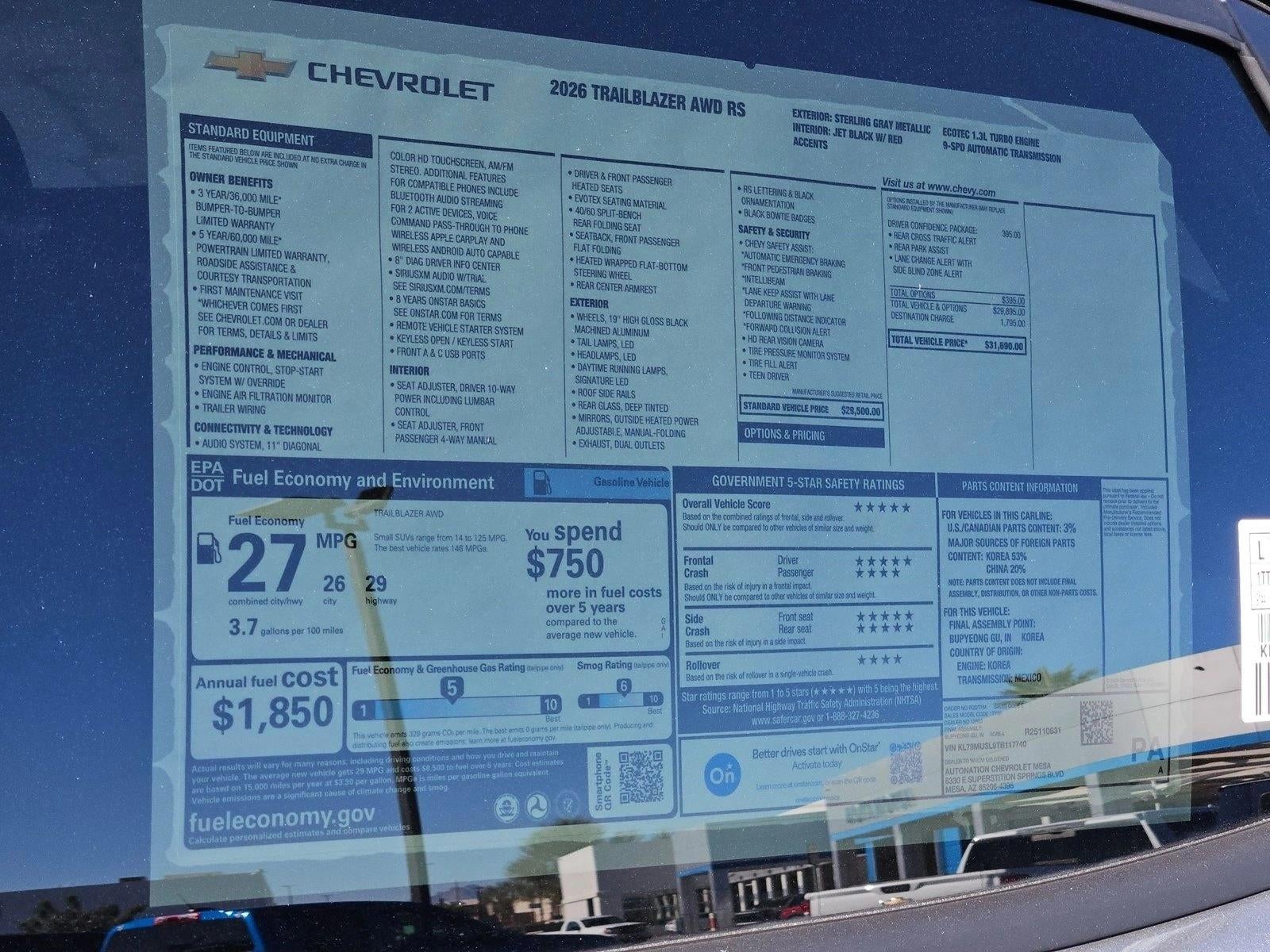 2026 Chevrolet Trailblazer RS