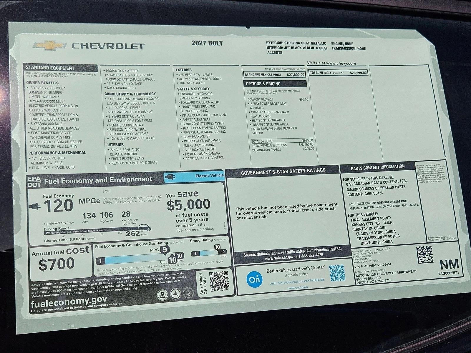 2027 Chevrolet Bolt LT