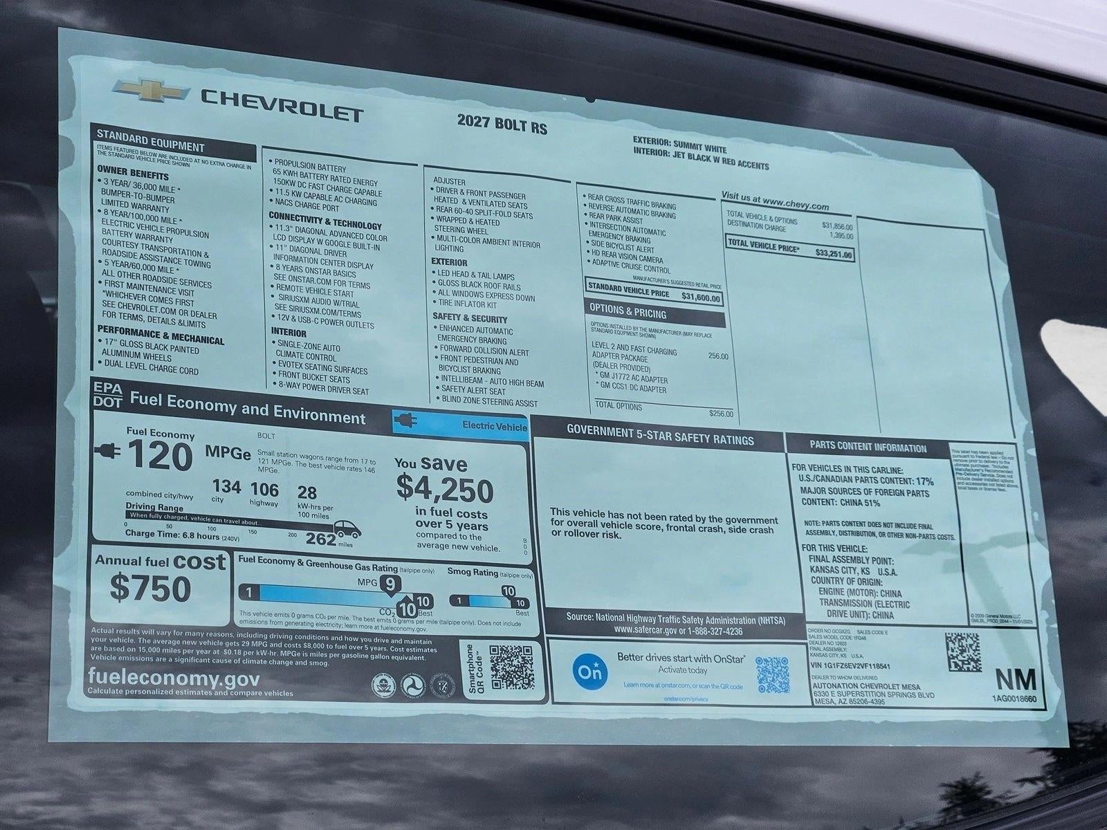 2027 Chevrolet Bolt RS