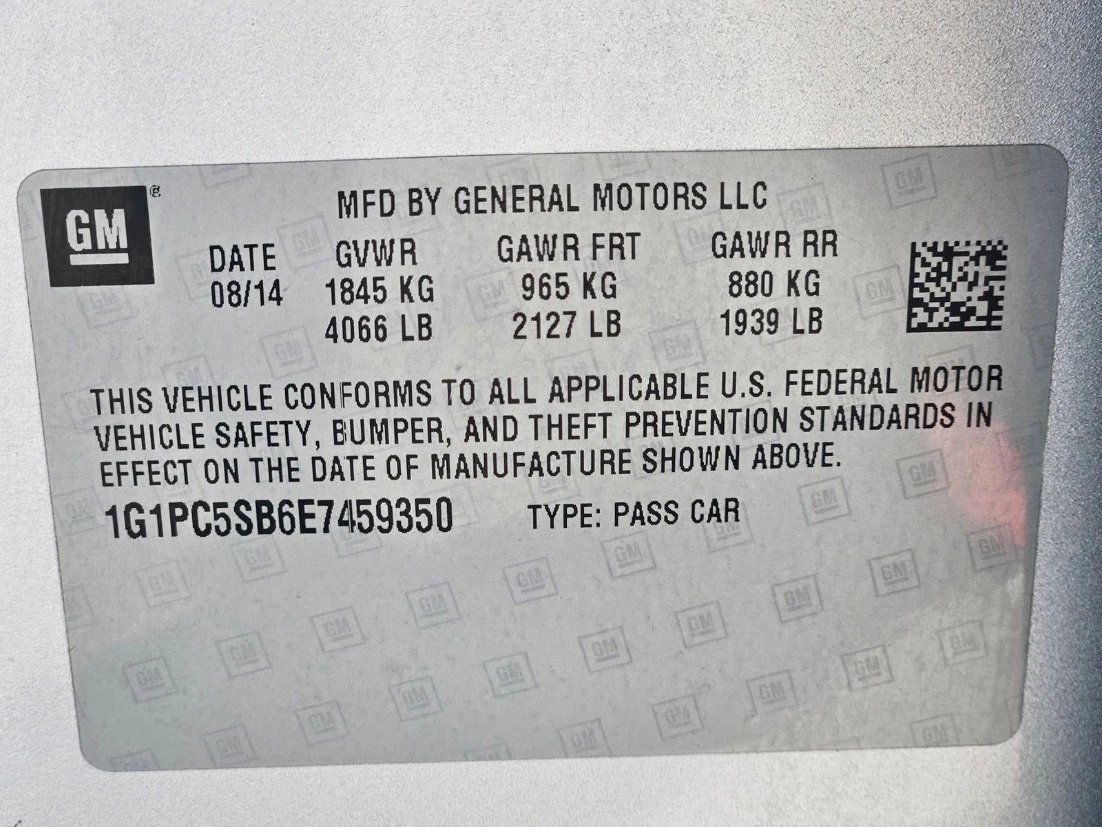 2014 Chevrolet Cruze 1LT