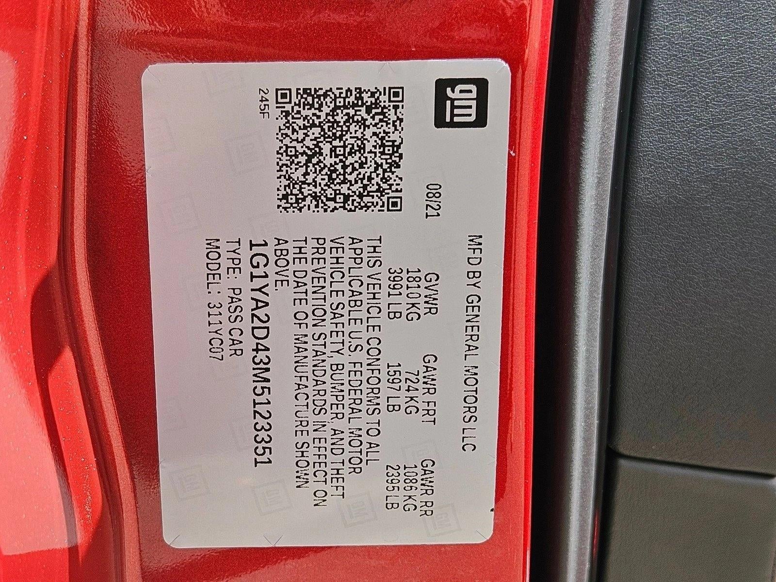 2021 Chevrolet Corvette Stingray 1LT