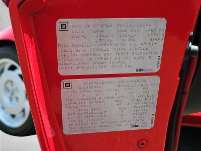 1992 Chevrolet Corvette Base