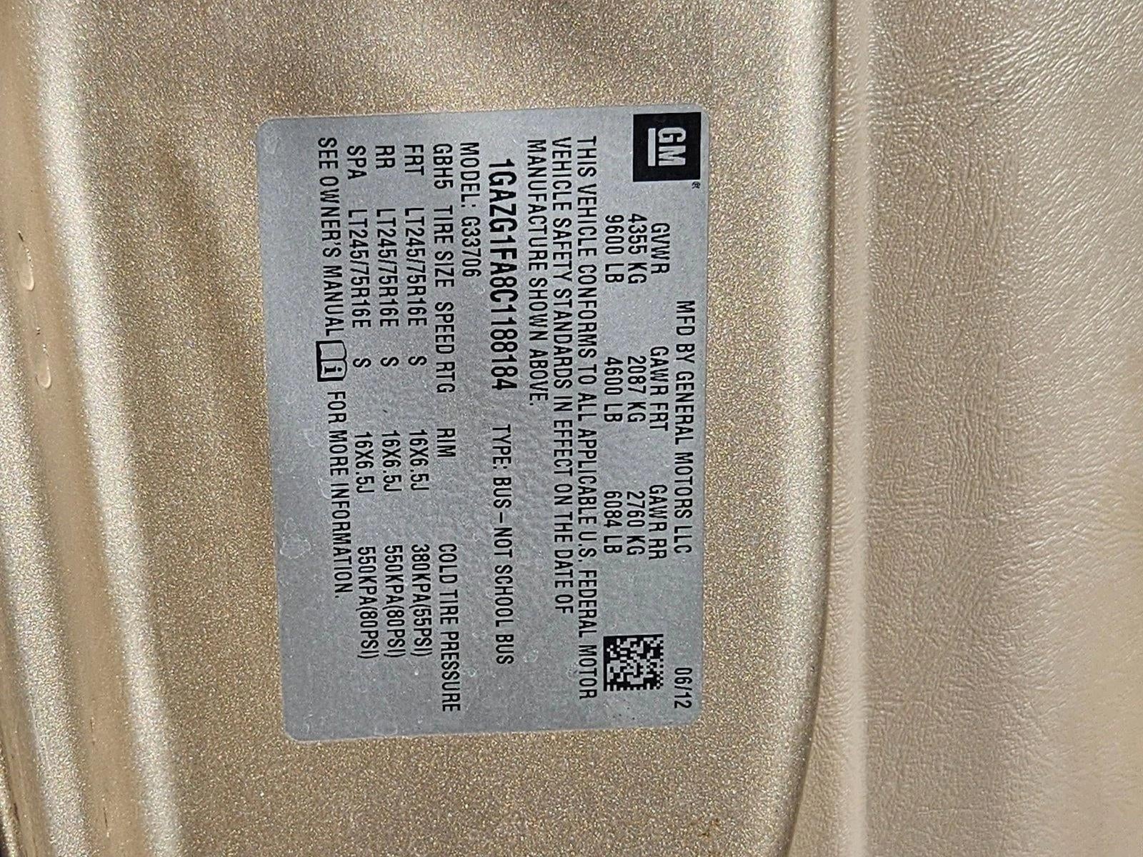 2012 Chevrolet Express Passenger 3500 1LT