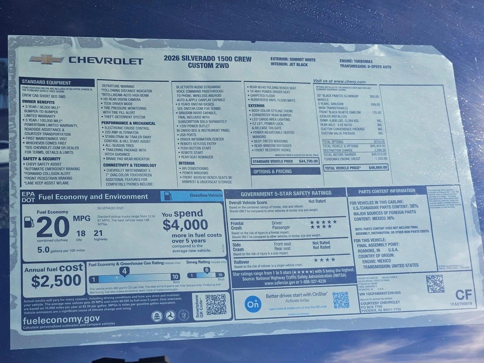 2026 Chevrolet Silverado 1500 Custom