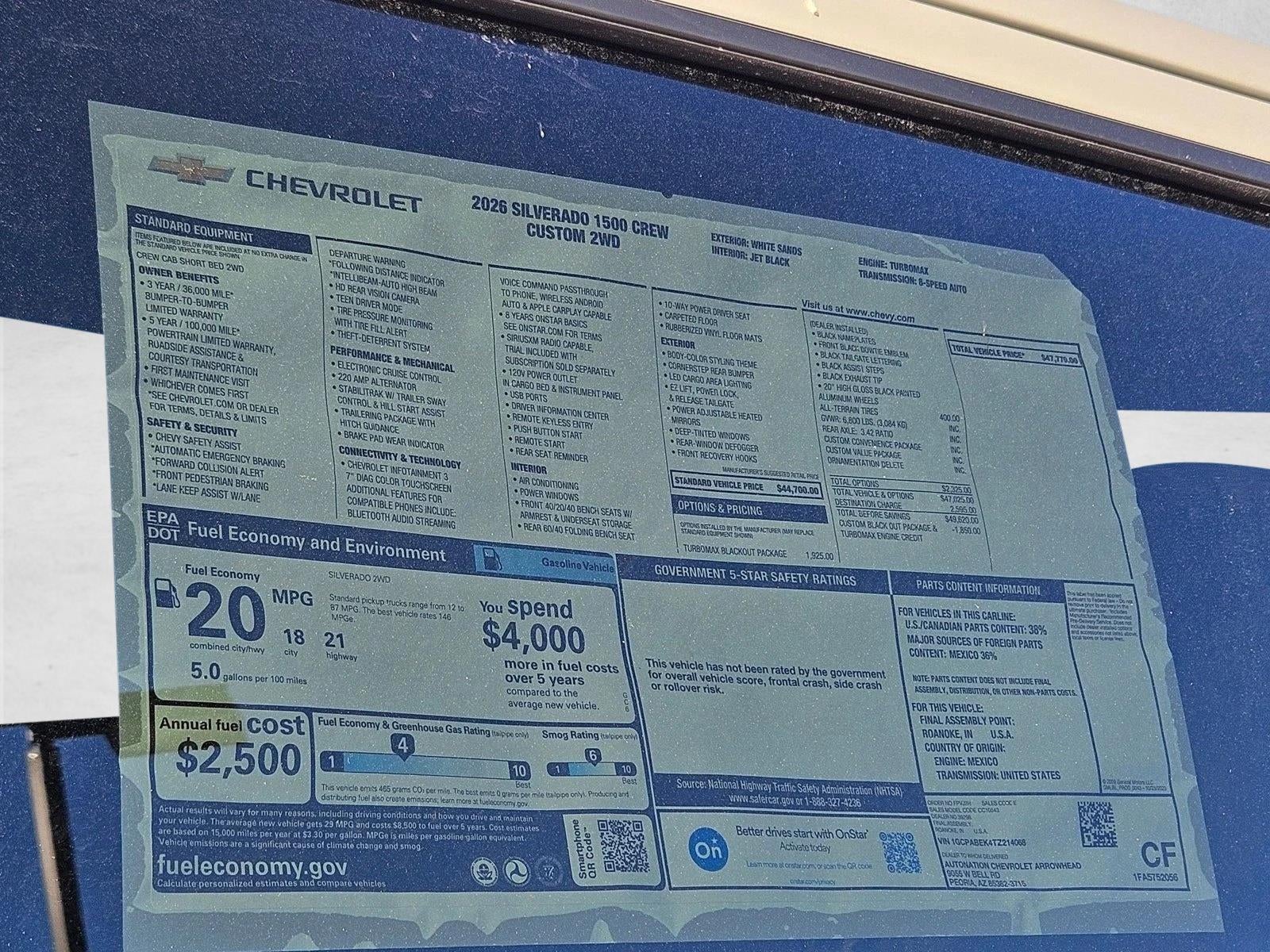 2026 Chevrolet Silverado 1500 Custom