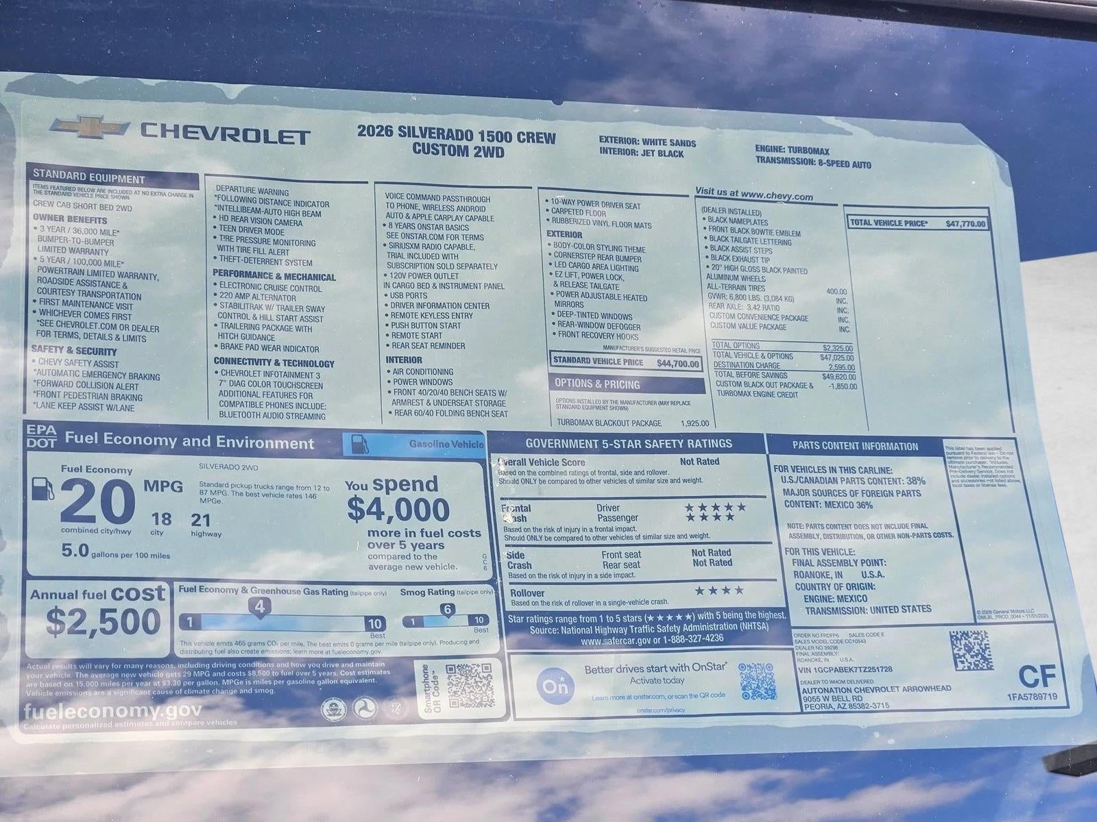 2026 Chevrolet Silverado 1500 Custom