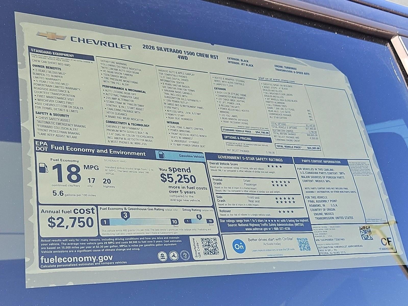 2026 Chevrolet Silverado 1500 RST