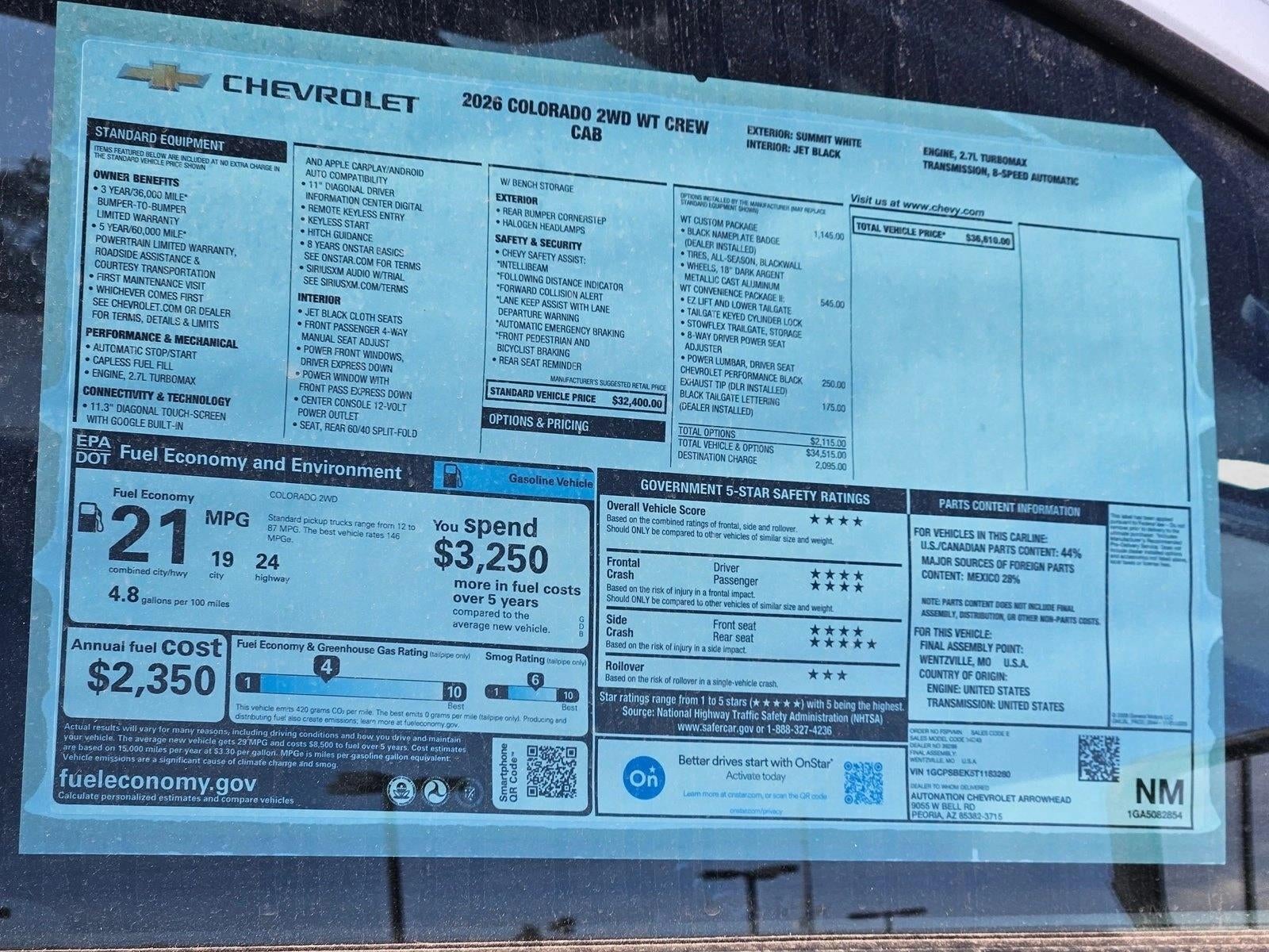 2026 Chevrolet Colorado WT