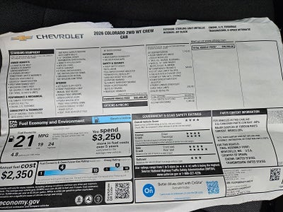 2026 Chevrolet Colorado WT
