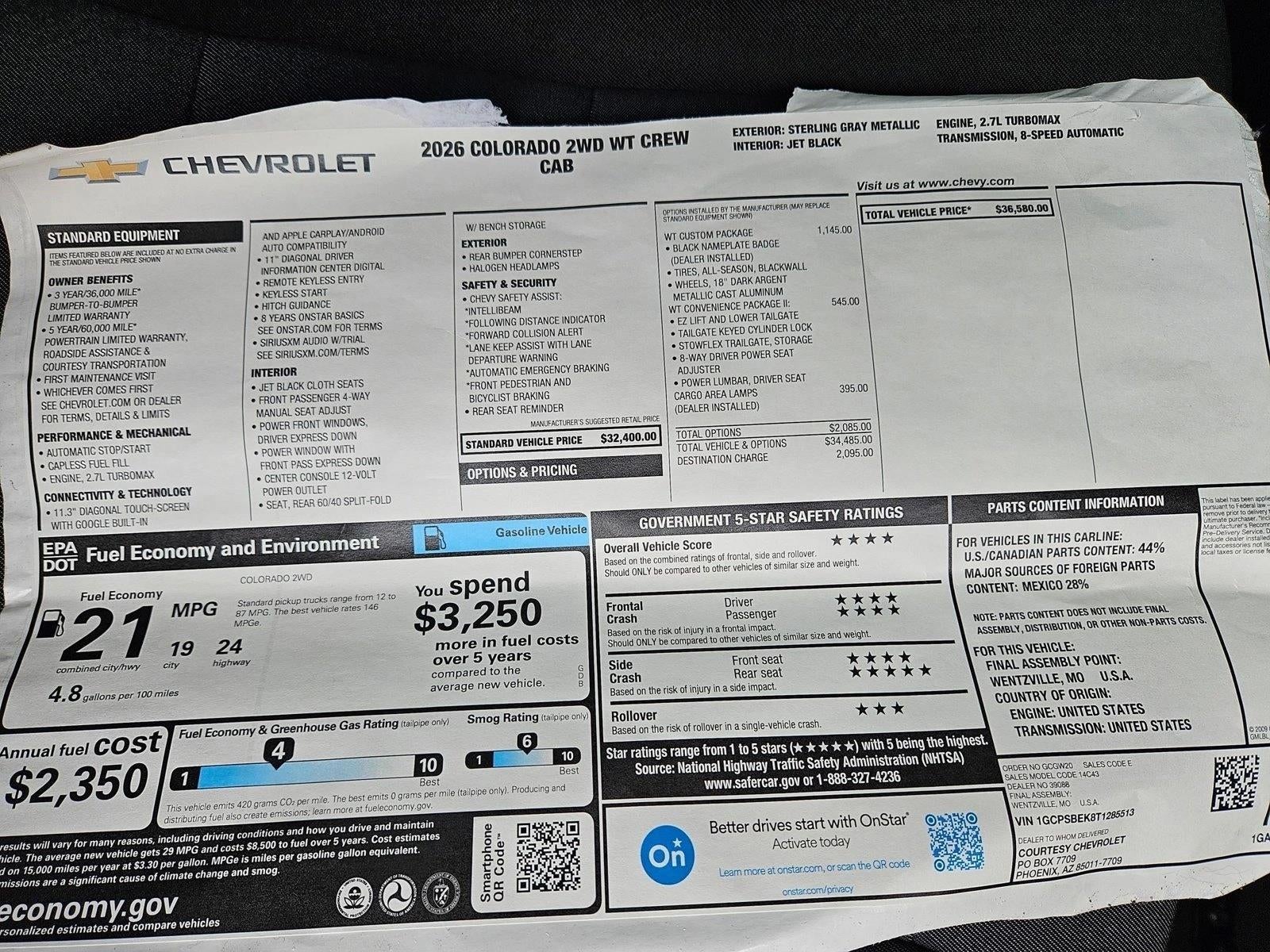 2026 Chevrolet Colorado WT