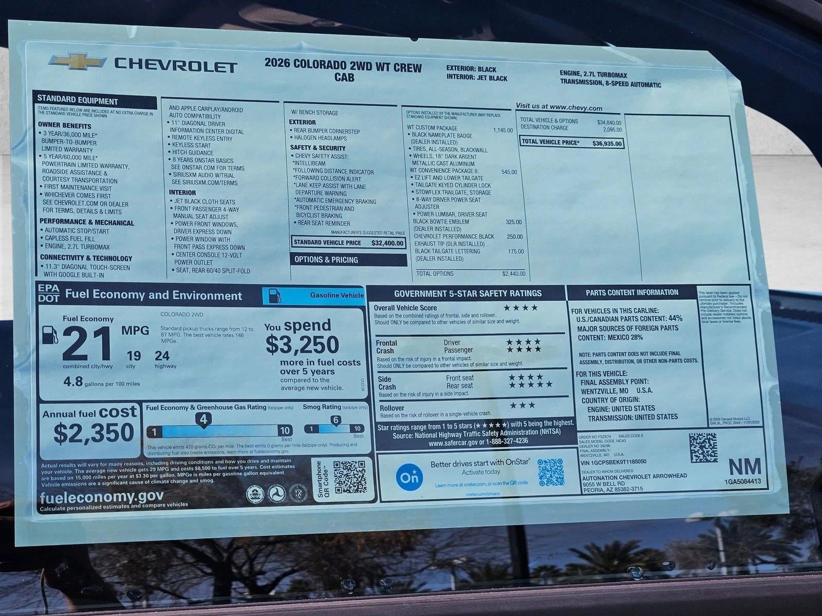 2026 Chevrolet Colorado WT