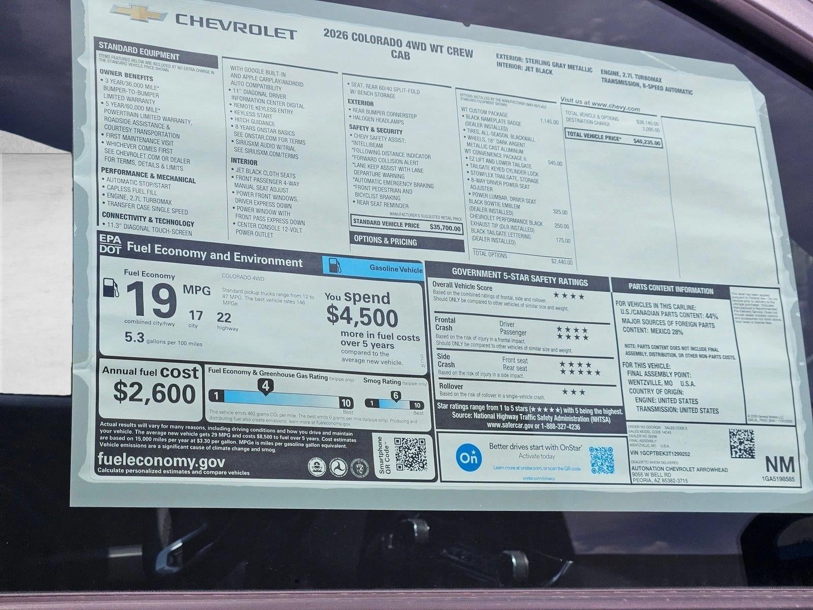 2026 Chevrolet Colorado WT