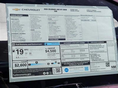 2026 Chevrolet Colorado WT