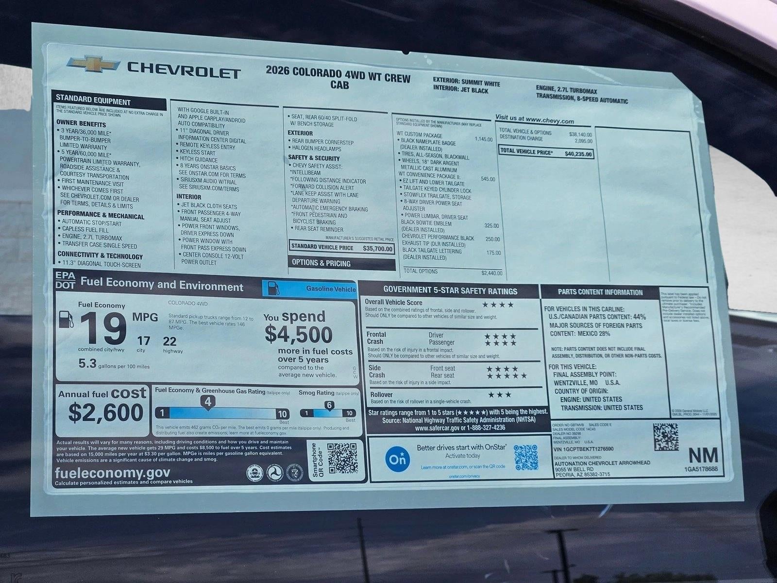 2026 Chevrolet Colorado WT