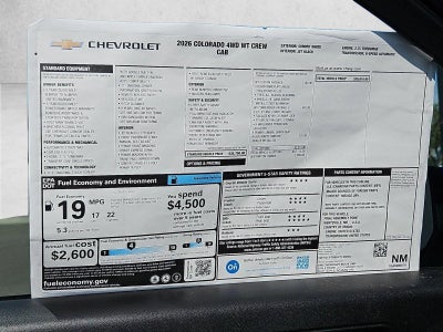 2026 Chevrolet Colorado WT