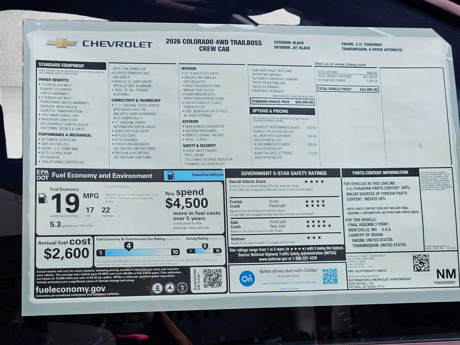 2026 Chevrolet Colorado Trail Boss