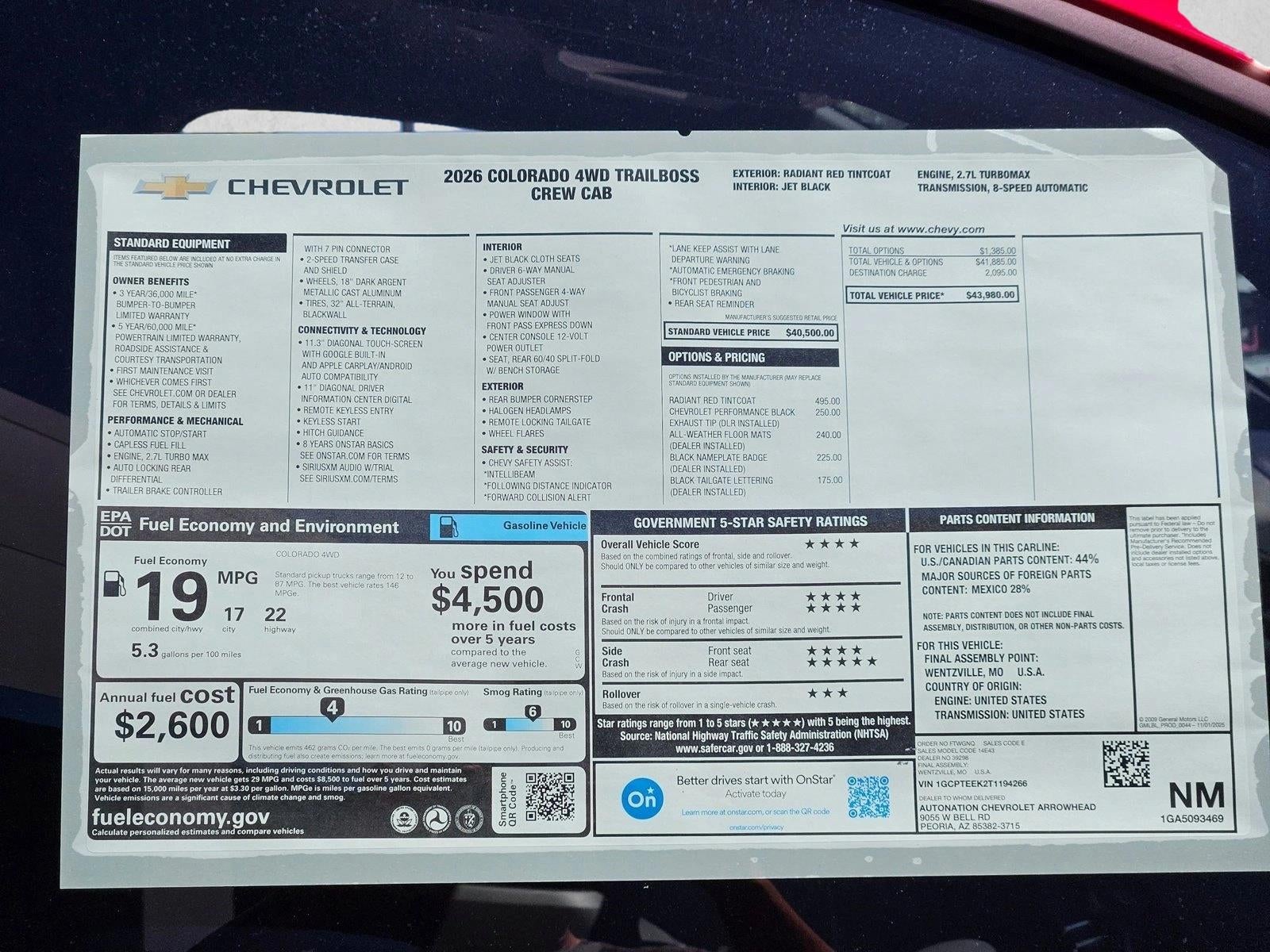 2026 Chevrolet Colorado Trail Boss