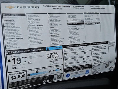 2026 Chevrolet Colorado Trail Boss