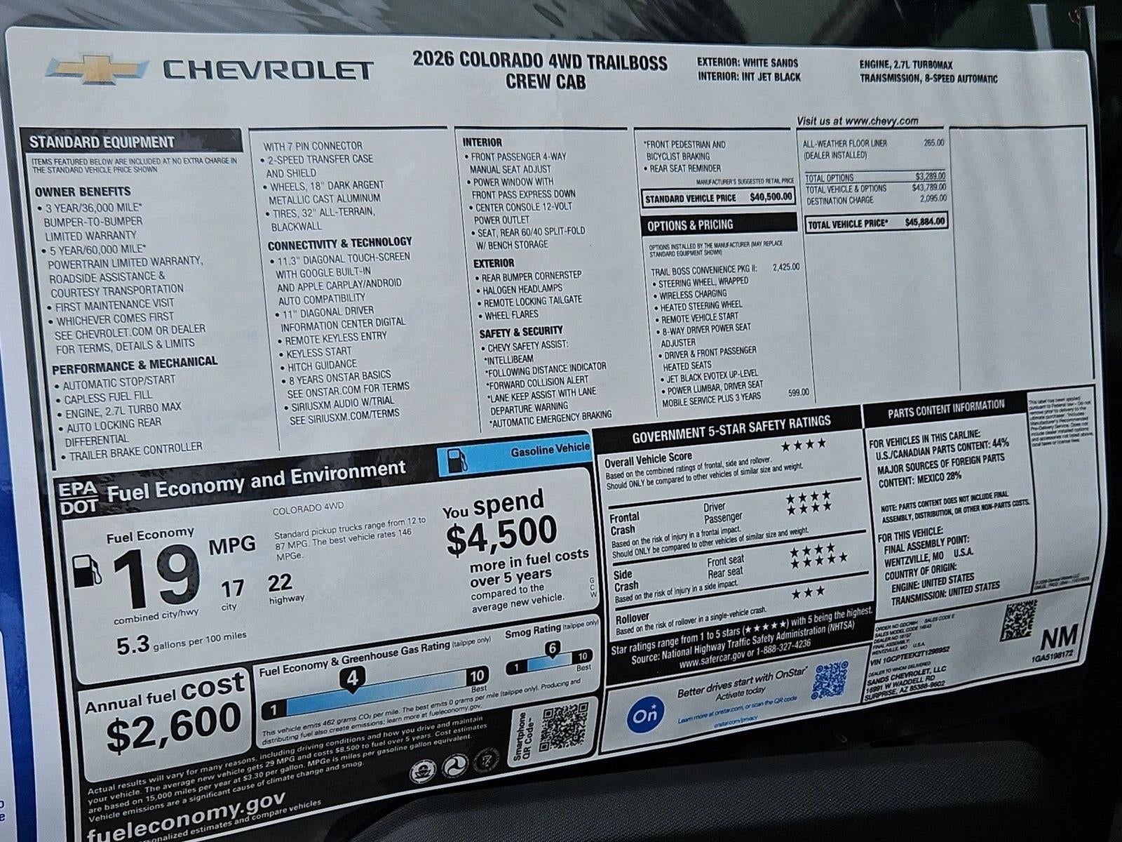 2026 Chevrolet Colorado Trail Boss