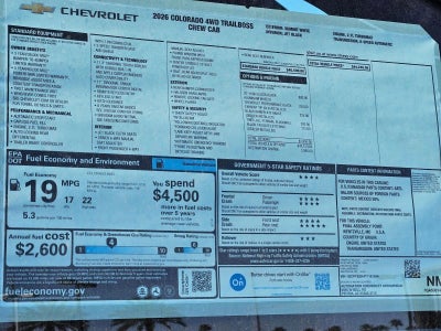 2026 Chevrolet Colorado Trail Boss