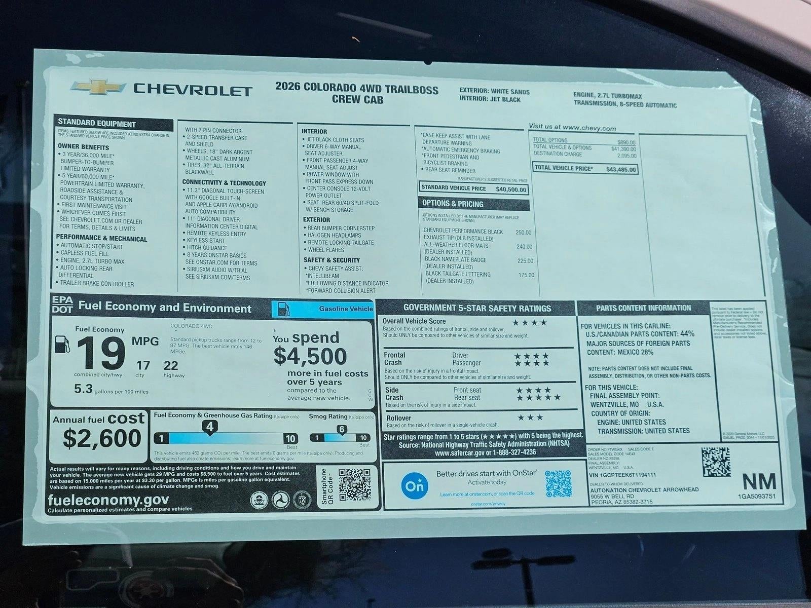 2026 Chevrolet Colorado Trail Boss