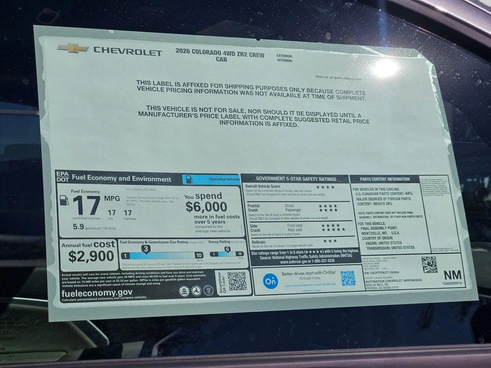 2026 Chevrolet Colorado ZR2